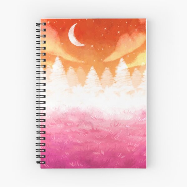 Item preview, Lesbian flag coloured forest  designed and sold by Phoebubble.