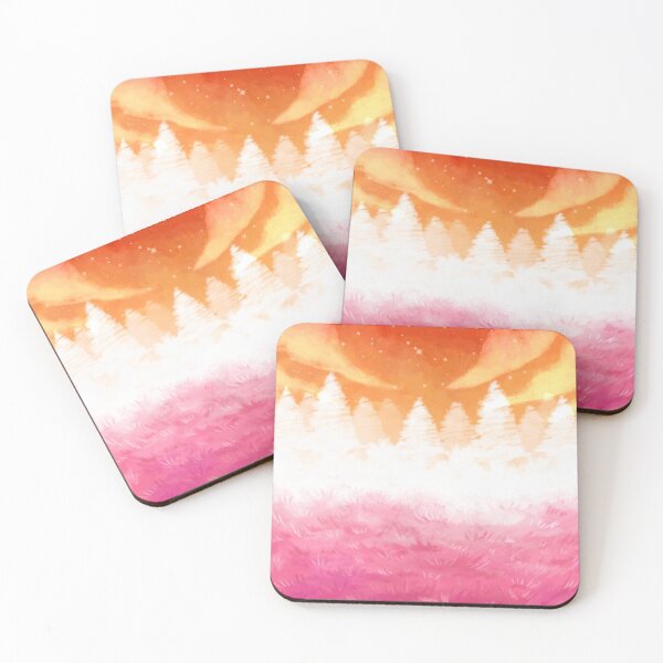 Item preview, Lesbian flag coloured forest  designed and sold by Phoebubble.
