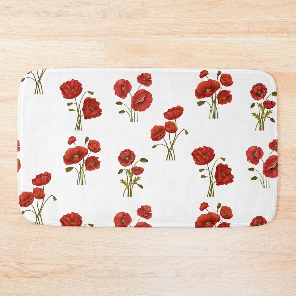 Item preview, Red Flowers Set, Flower with green leaves and stem designed and sold by amersoliman.