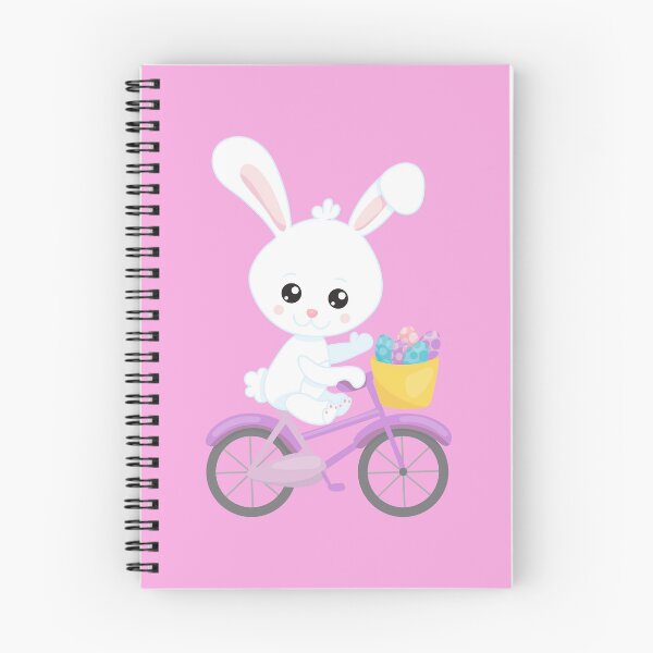 Item preview, Easter Bunny Delivering Eggs on a Bike designed and sold by PacifierCity.