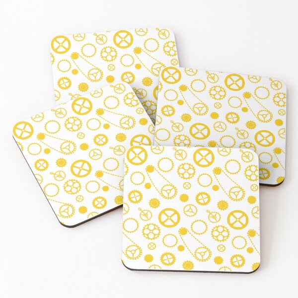 Item preview, Chain rings pattern yellow on white background designed and sold by shushunya13.