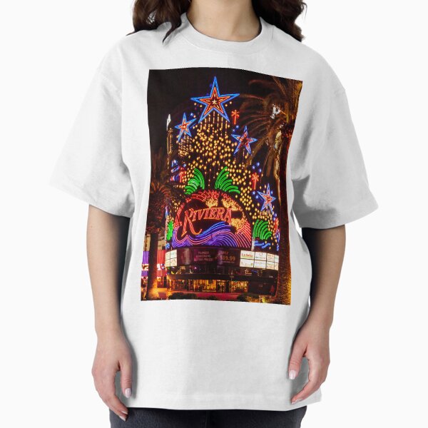 Riviera Hotel Las Vegas neon lights Oversized T-Shirt