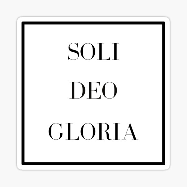 Vista previa del artículo con la obra «Soli Deo Gloria», diseñado y vendido por KatrinElise.