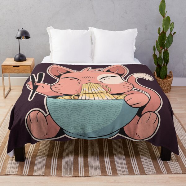 Item preview, Cartoon Cat Eating Ramen designed and sold by SLAG-Creative.
