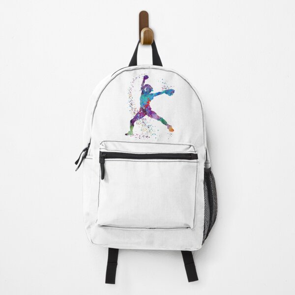 Item preview, Girl Baseball Pitcher Colorful Watercolor designed and sold by LotusGifts.