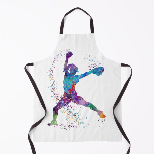 Item preview, Girl Baseball Pitcher Colorful Watercolor designed and sold by LotusGifts.