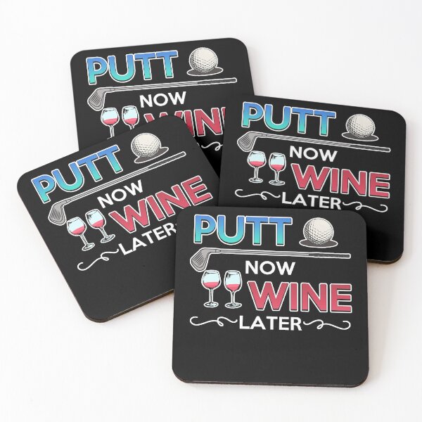 Item preview, Golf Gift Putt Now Wine Later funny wine golfing designed and sold by Mesyo.