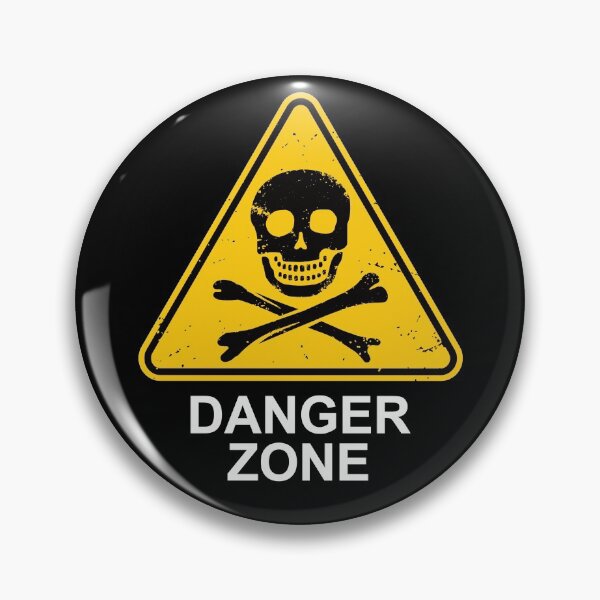Item preview, Danger Zone Sign - Skull & Crossbones designed and sold by IncognitoMode.