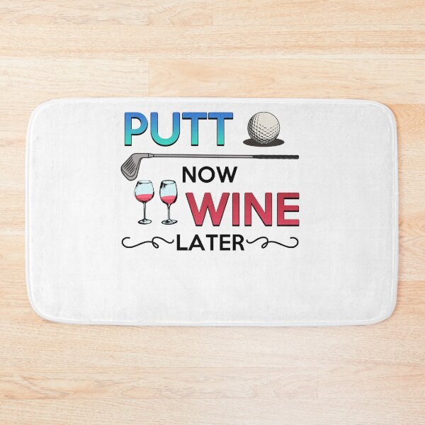 Item preview, Golf Gift Putt Now Wine Later funny wine golfing designed and sold by Mesyo.