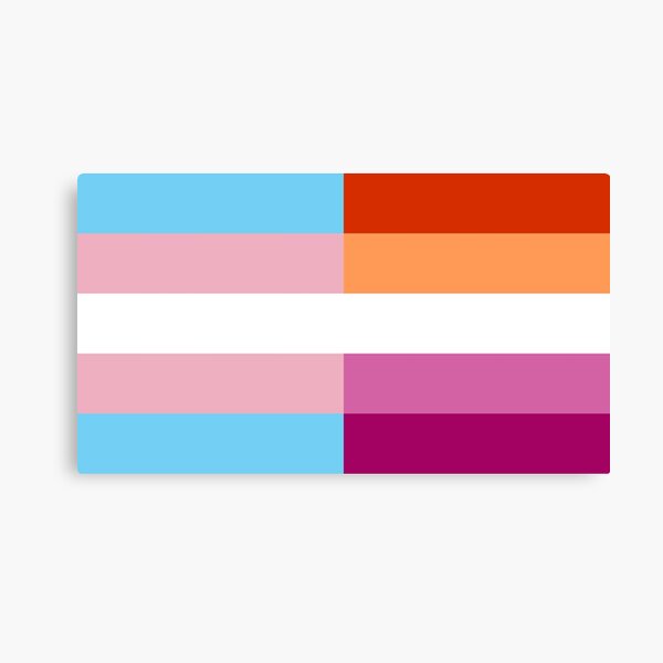 Trans Lesbian Flag Canvas Print
