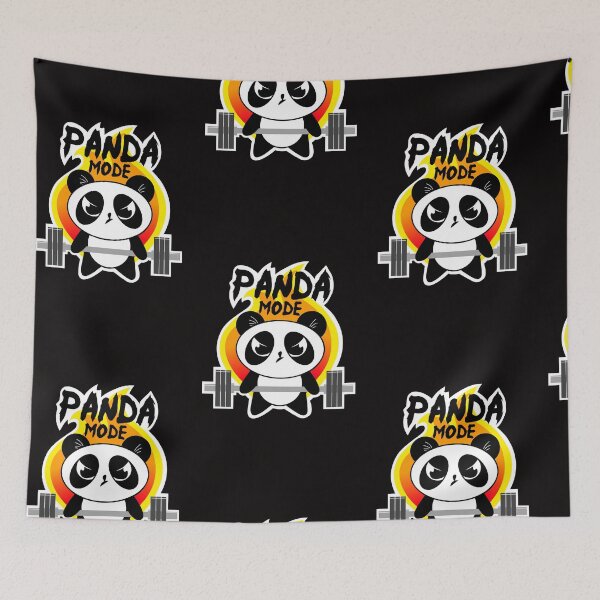 Item preview, fitness, panda mode, panda strong, gym girl, barbell girl designed and sold by Tim Addison.