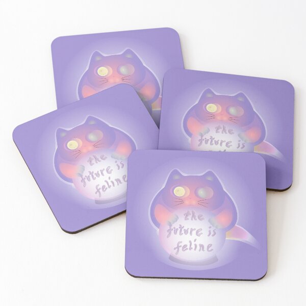 Item preview, the future is feline cat clairvoyant pastel purple designed and sold by MiraNomegusta.