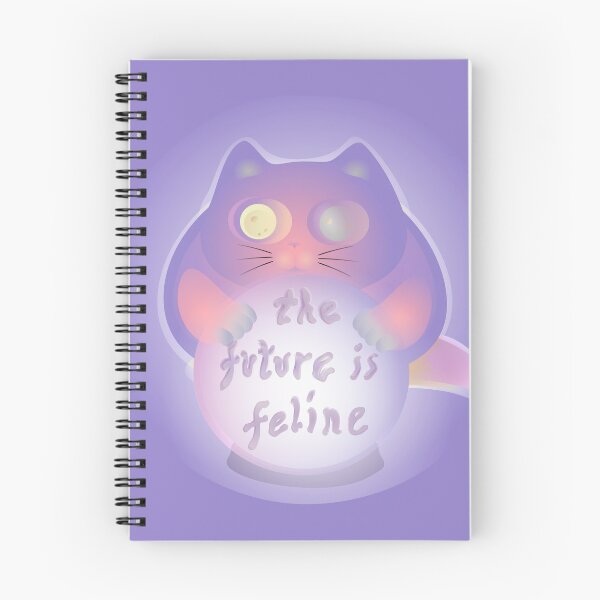 Item preview, the future is feline cat clairvoyant pastel purple designed and sold by MiraNomegusta.