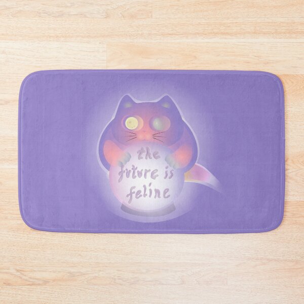 Item preview, the future is feline cat clairvoyant pastel purple designed and sold by MiraNomegusta.