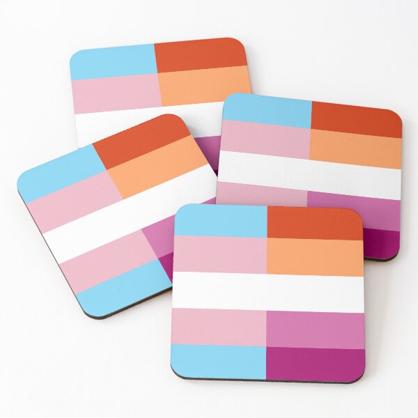 Item preview, Trans Lesbian Flag designed and sold by tarotandvacuums.