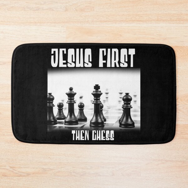 Item preview, Jesus First, Then Chess! designed and sold by TheKingdomAttic.