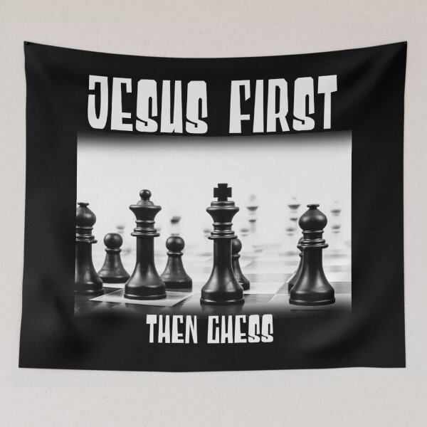 Item preview, Jesus First, Then Chess! designed and sold by TheKingdomAttic.
