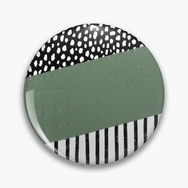 Item preview, Polka Dots and Stripes Pattern (black/white/sage green) designed and sold by Design Minds Boutique.