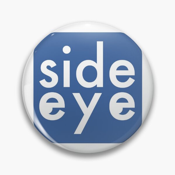 Item preview, Side Eye (white and social media blue) designed and sold by ChristopheSpink.