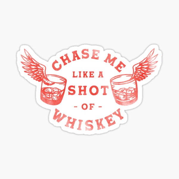 Artikel-Vorschau von Verfolge mich wie ein Schuss Whiskey. Coole Vintage rote Hemdkunst für Trinker, designt und verkauft von The Whiskey Ginger Design Shop.