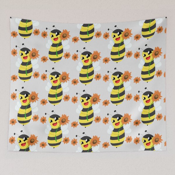 Item preview, Happy bee with flower. Bee happy and always smile. designed and sold by LufikamiDesign.