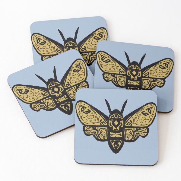 Item preview, Chain of Iron Deaths Head Moths designed and sold by Angie Draws.
