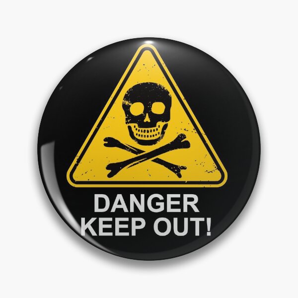 Item preview, Danger Sign - Skull & Crossbones designed and sold by IncognitoMode.
