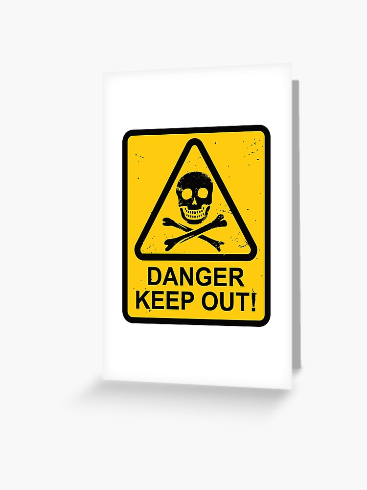 danger sign skull and crossbones