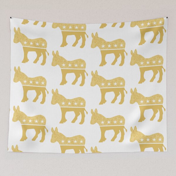 Item preview, Democratic Donkey "Gold Swirl" Design designed and sold by itsmebecca.