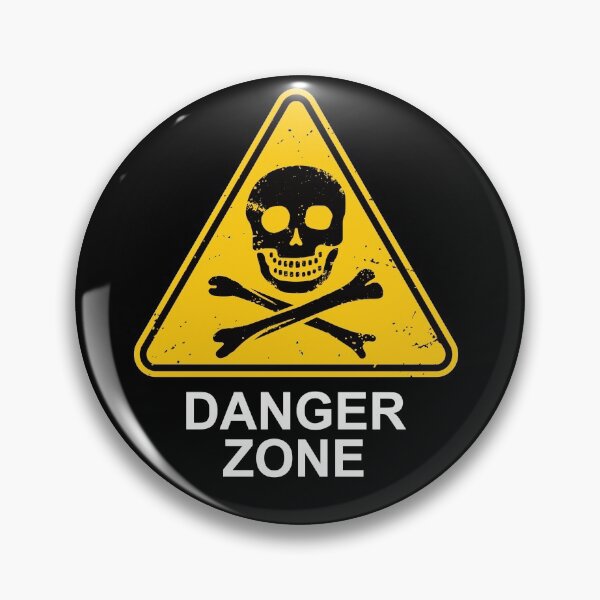 Item preview, Danger Zone Sign - Skull & Crossbones designed and sold by IncognitoMode.