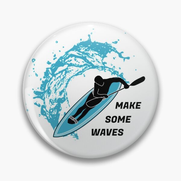 Item preview, Make some waves kayak paddle ski waveski surfing silhouette designed and sold by portrait4you.