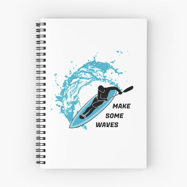 Item preview, Make some waves kayak paddle ski waveski surfing silhouette designed and sold by portrait4you.