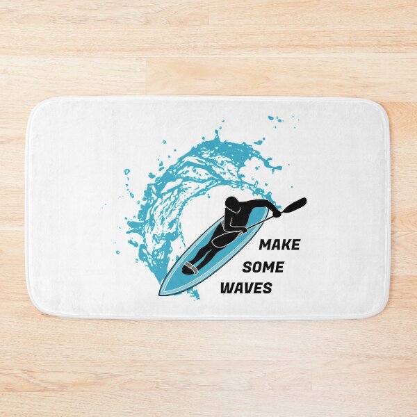 Item preview, Make some waves kayak paddle ski waveski surfing silhouette designed and sold by portrait4you.