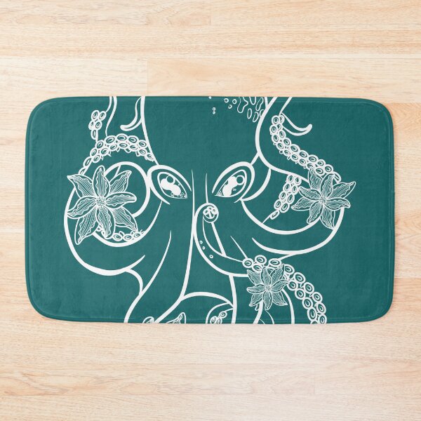Item preview, Copy of Octopus and Flowers Black Lineart  designed and sold by Krystal  Thomas.