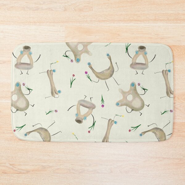 Item preview, Cute Bones with Flowers on a Green Background designed and sold by fogoosherie.
