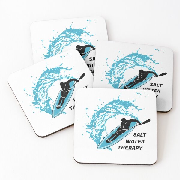 Item preview, Salt water therapy kayak paddle ski waveski surfing silhouette designed and sold by portrait4you.