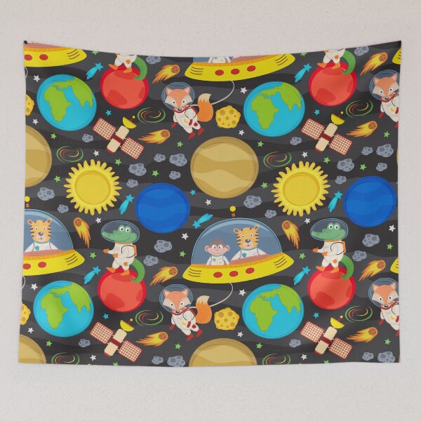Item preview, Animals in Space Kids Pattern designed and sold by Hapoel.