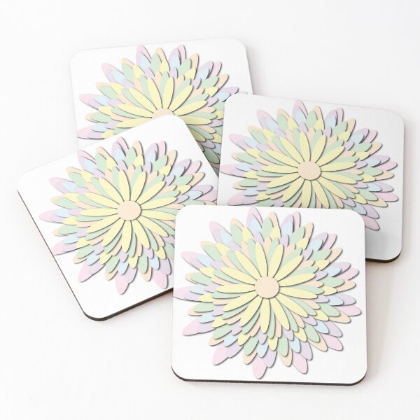 Item preview, Pretty pastel cut out stacked paper flower sticker designed and sold by StickersbyVW.