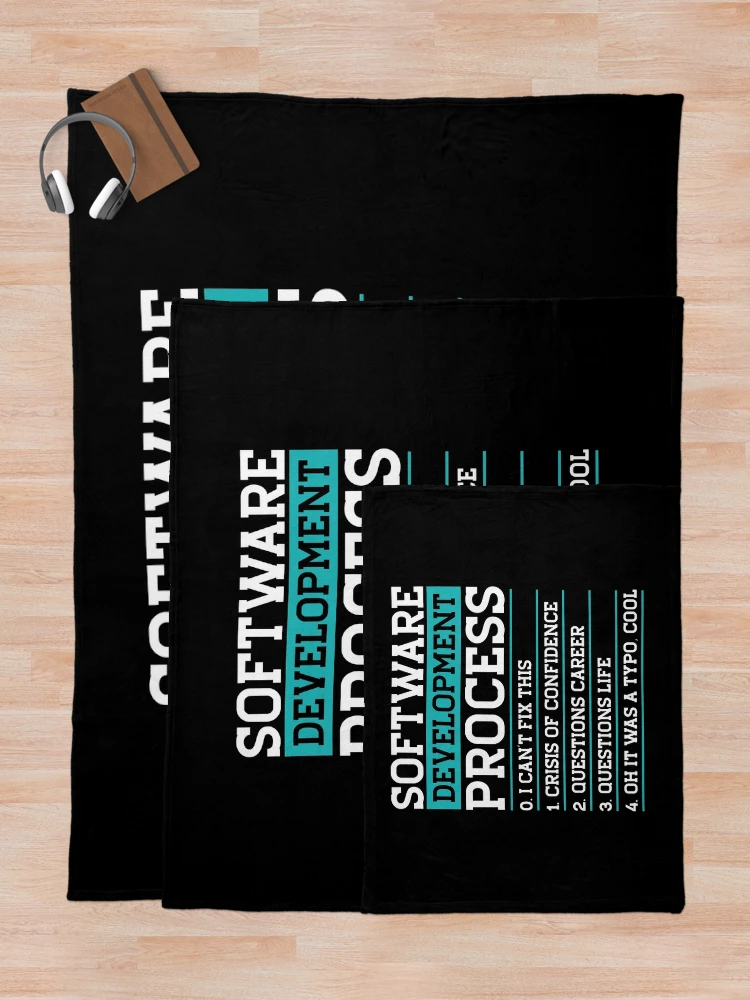 Thumbnail 5 of 6, Throw Blanket, Software Development Process Programmer Coder designed and sold by Rafał Gierok.