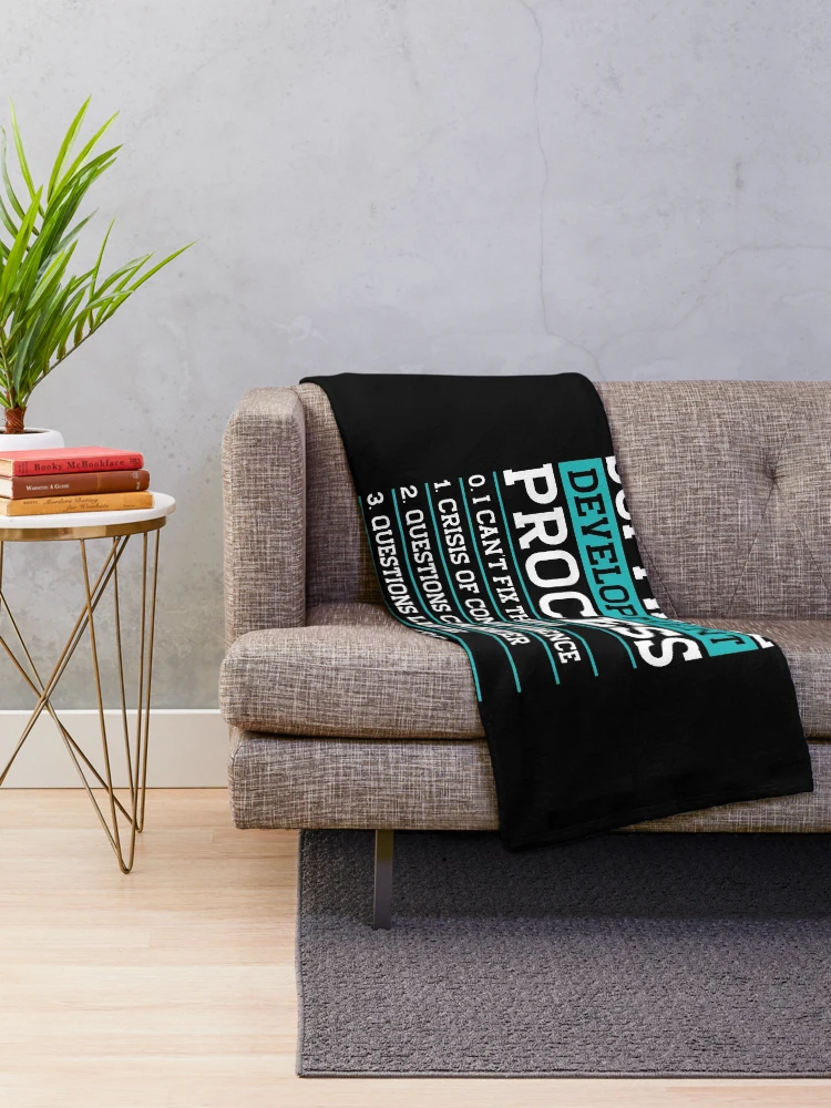 Thumbnail 2 of 6, Throw Blanket, Software Development Process Programmer Coder designed and sold by Rafał Gierok.