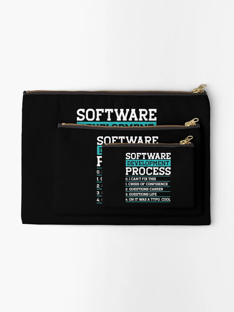 Thumbnail 2 of 4, Zipper Pouch, Software Development Process Programmer Coder designed and sold by Rafał Gierok.