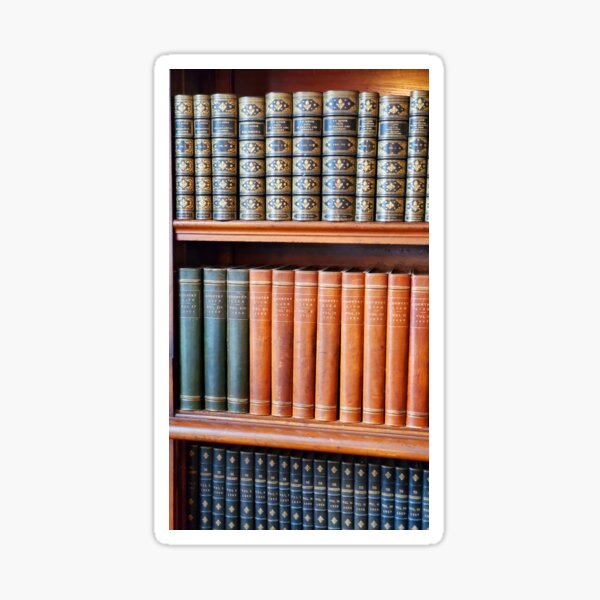 Vibrant Leather Bound Books Sticker