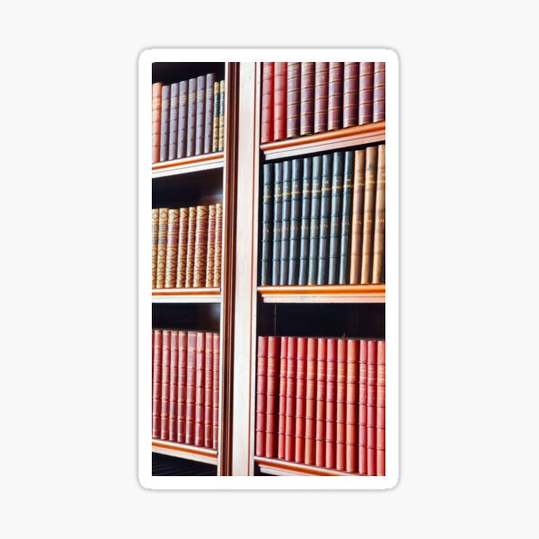 A Collection of Leather Bound Books Sticker