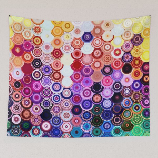 Item preview, Klimtesque Rainbow Rain Shower designed and sold by CabinArtStudio.