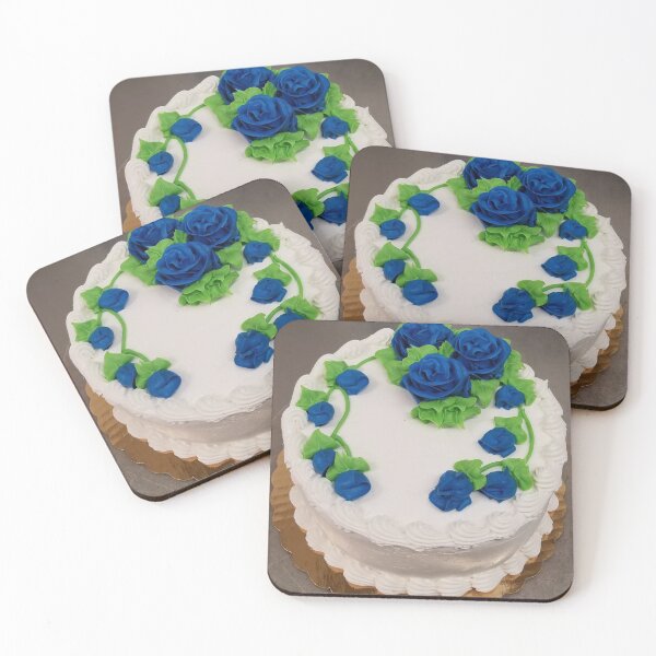 Item preview, White Cake With Blue Roses 2 designed and sold by gailmariekern.