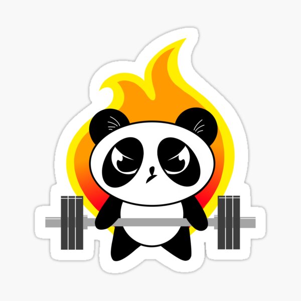 Cute Panda Lifting Weights Gym Panda Lover Gift Funny Gym Workout Panda  Lover Gift for Boys Girls Men Women Throw Pillow, 18x18, Multicolor