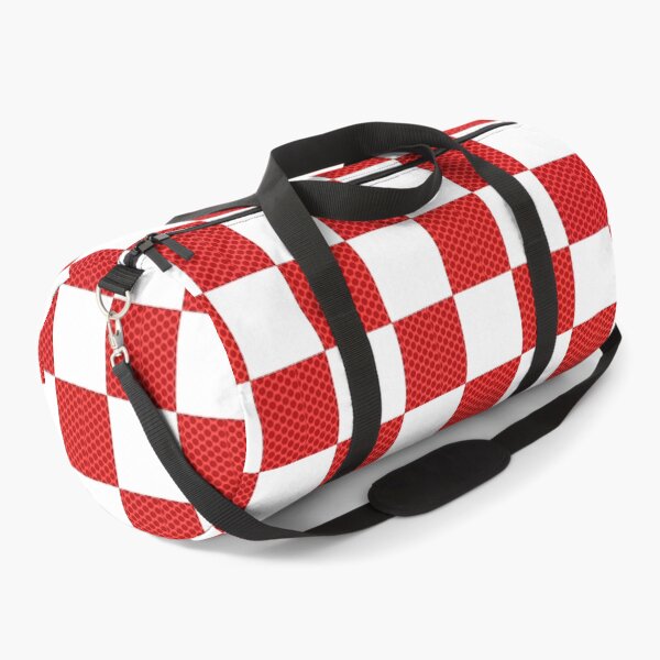 Item preview, Luxe Checker Board Squares - Red and White Dots Pattern (Version 3)  designed and sold by vortexatelier.