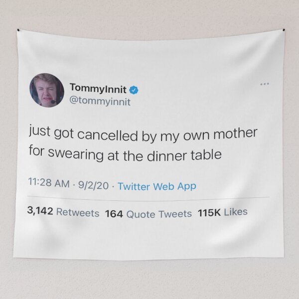 Item preview, tommyinnit tweet designed and sold by NatAtt4ck.