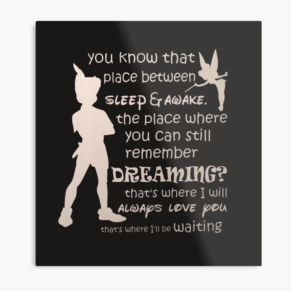 Impression Sur Toile Peter Pan Citation Par Throneofshadows Redbubble