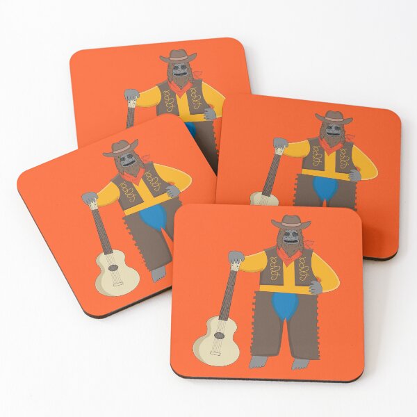 Item preview, Big lez show Cowboy holding guitar , druggo , funny cute big lez show , funny guitar , funny bigfoot, i play guitar, guitar hobby,  designed and sold by SGS-.